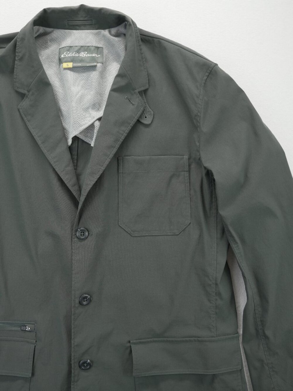 Eddie Bauer Travex Jacket 48 Gray Voyager Blazer Hiking Travel